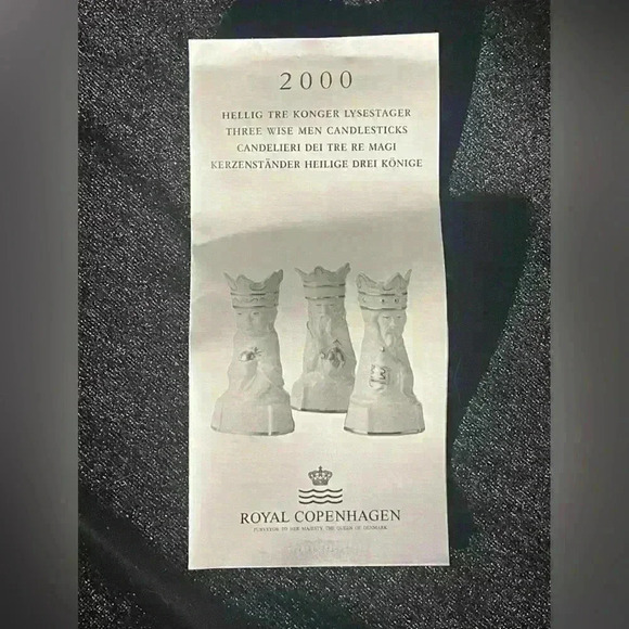 2000 Royal Copenhagen 3 Wise Men Candle Holder in Original Box - Picture 13 of 15